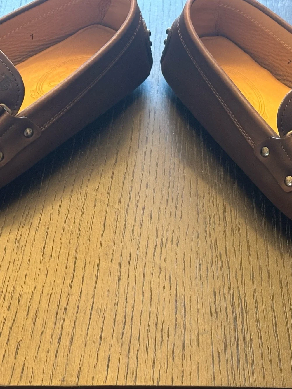 Men's Tod's Brown Leather Driving Moccasins Loafers Sz 7